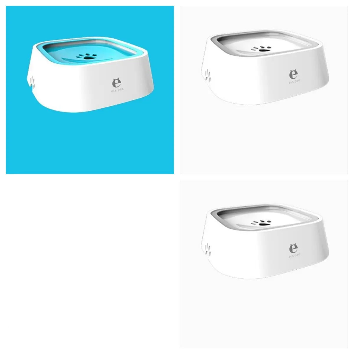 1.5L Cat Dog Water Bowl Carried Floating Bowl 1Blue2White