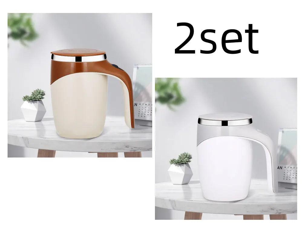 Rechargeable Model Automatic Stirring Cup Coffee Suit2pcs