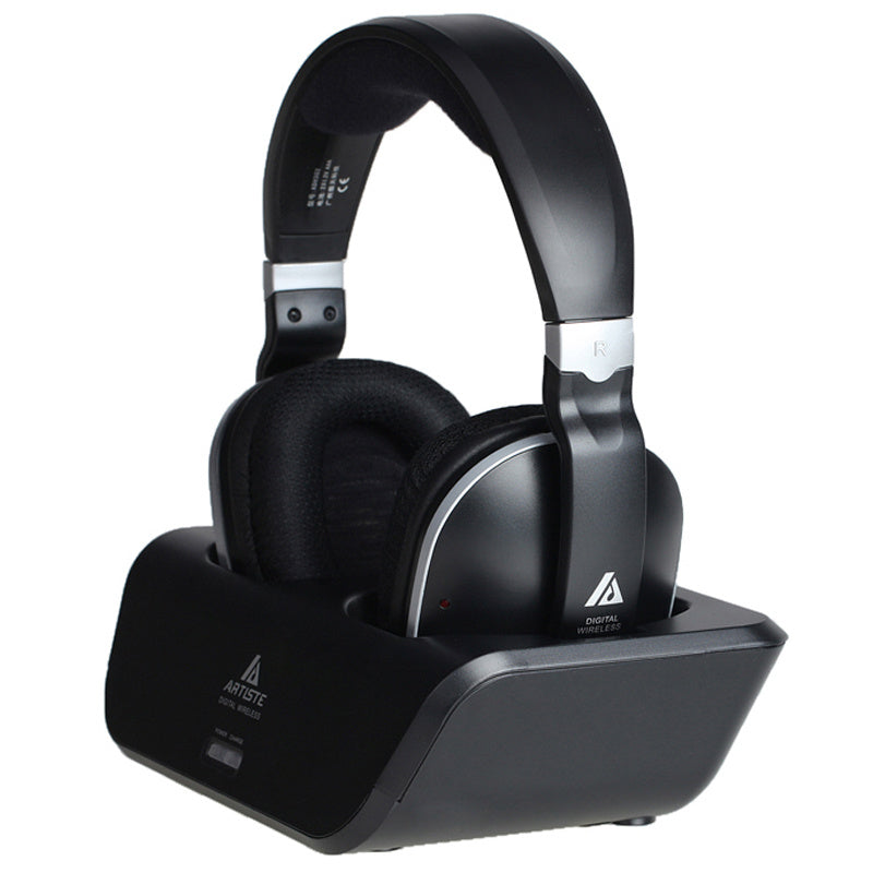 TV Wireless Headphones On-ear Bass Headphones Black 220V US