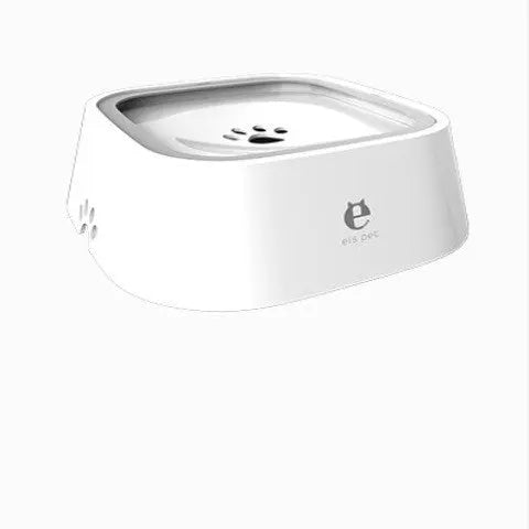 1.5L Cat Dog Water Bowl Carried Floating Bowl White