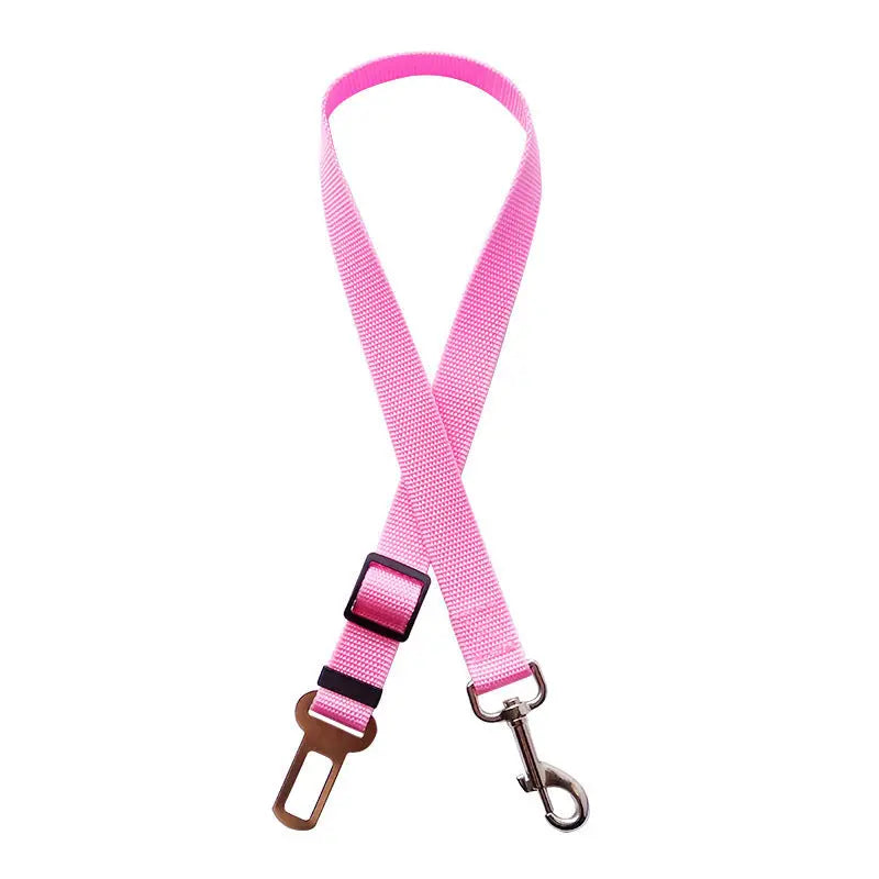 Adjustable Pet Cat Dog Car Seat Belt Pet Seat Vehicle Pink