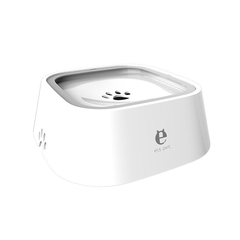Pet Feeding Bowls Not Wetting Mouth No Spill Cat Bowl Prevent Splashing Water Feeder White