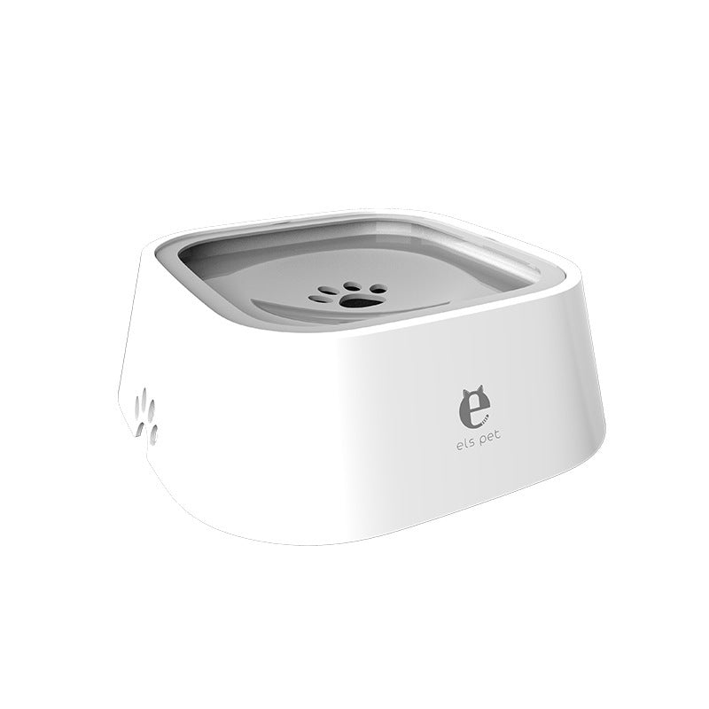 Pet Feeding Bowls Not Wetting Mouth No Spill Cat Bowl Prevent Splashing Water Feeder Grey