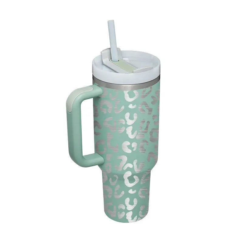 40 Oz Tumbler With Handle Straw Insulated Laser 1200ML