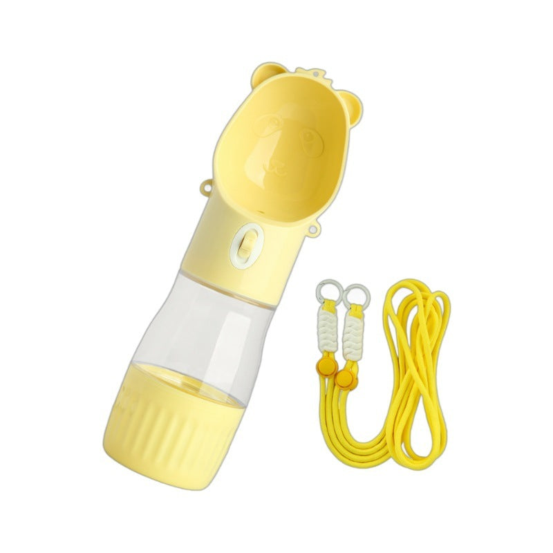 2 In 1 Portable Dog Water Bottle For Small Big Dogs Cat Outdoor Food Container