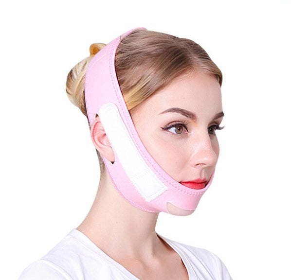 Face Slim V-Line Lift Up Mask Cheek Chin Neck Slimming Thin Belt Pink white