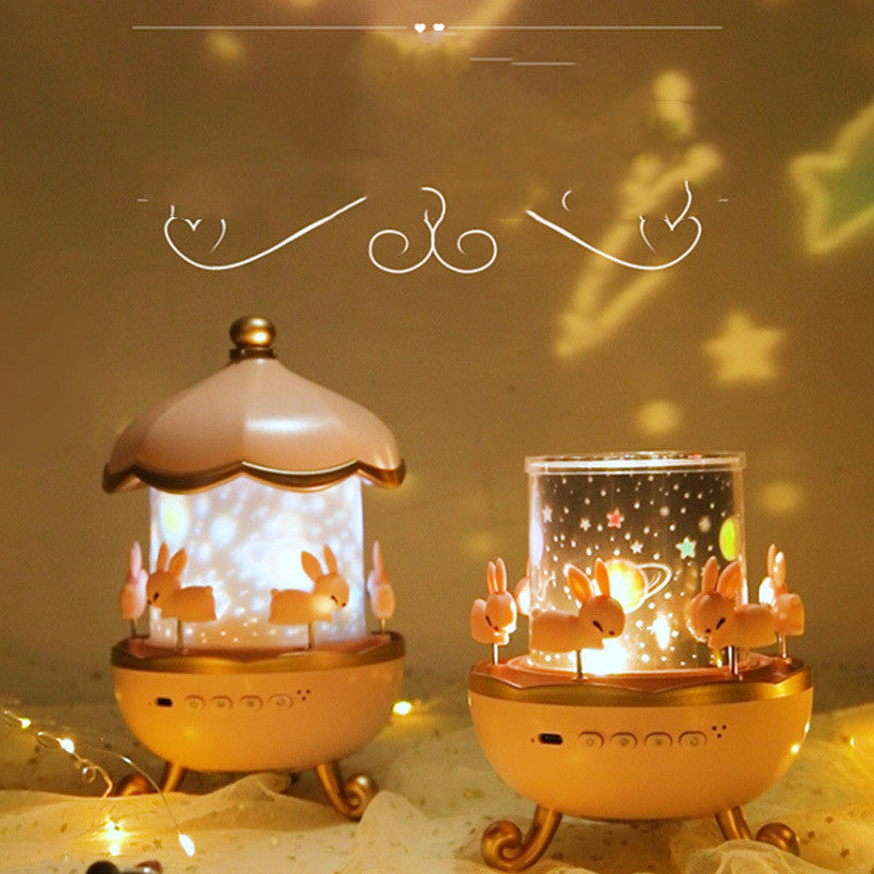 Night Light Projector Kids Nursery Children Room Rechargeable Led Night Lamp