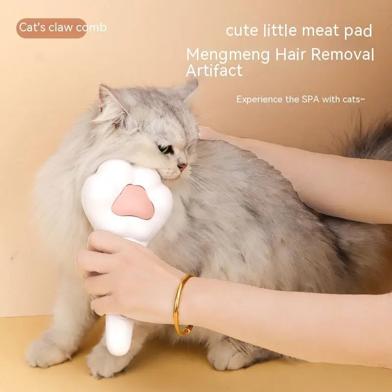 Pet Comb Massage One-click Hair Removal Comb Cleaning Cat Raising Pet Products Pet Comb White