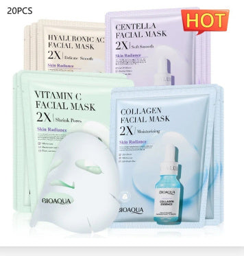 Collagen Face Mask Moisturizing Firming Face Sheet Mask Set 30g 20PC
