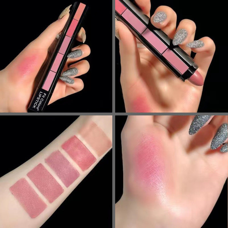 Matte 5-color Lipstick Set Velvet LipLong Lasting Waterproof Sexy Red Lipstick