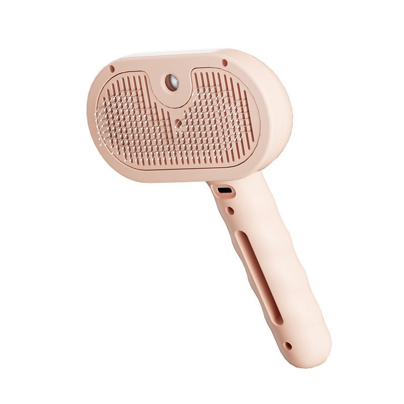 Pets Spray Hair Comb Pet Hair Remover Cleaning Brush Cats Grooming Dog Pink