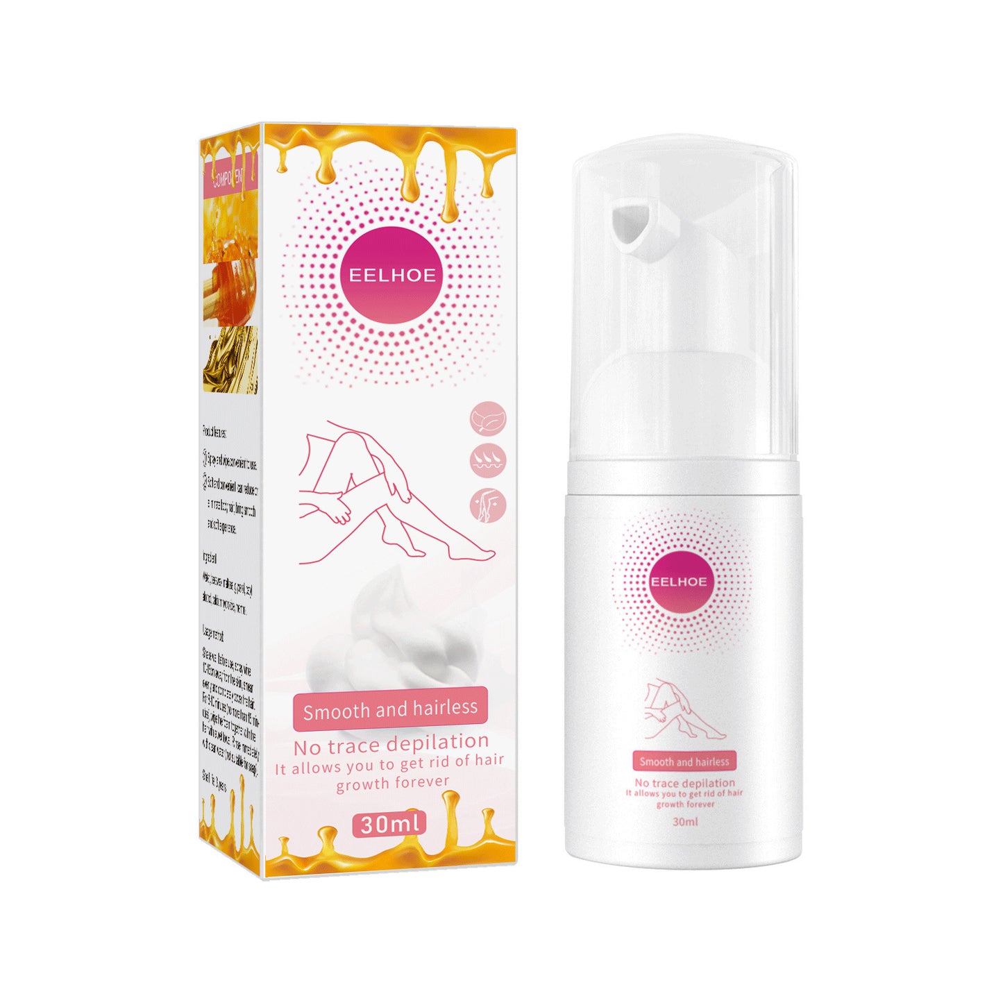 Mu Si Honey Hair Removal Spray Removes All Over The Body 30ml 1pc
