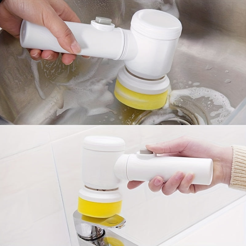 1pc Electric Spin Cleaning Brush,USB Rechargeable Handheld Kitch Cleaner