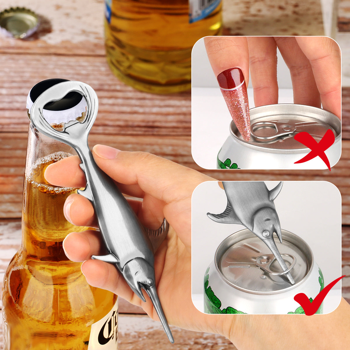 Creative Swordfish Handle Metal Bottle Openers Kitchen Bar Accessories Tools Kitchen Gadgets