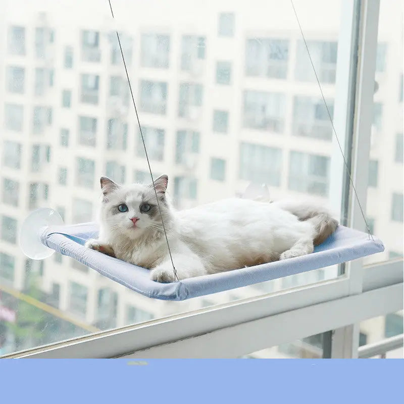 Pet Litter Sucker Hanging Cat Window Hammock Blue