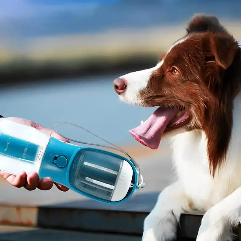 Dog Water Cup Drinking Food Garbage Bag Three-in-one Portable Pet Cups