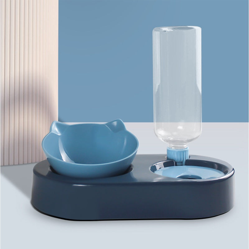 Two-in-One Pet Bowl Water Dispenser Automatic Water Pet Dog Cat Food Bowl