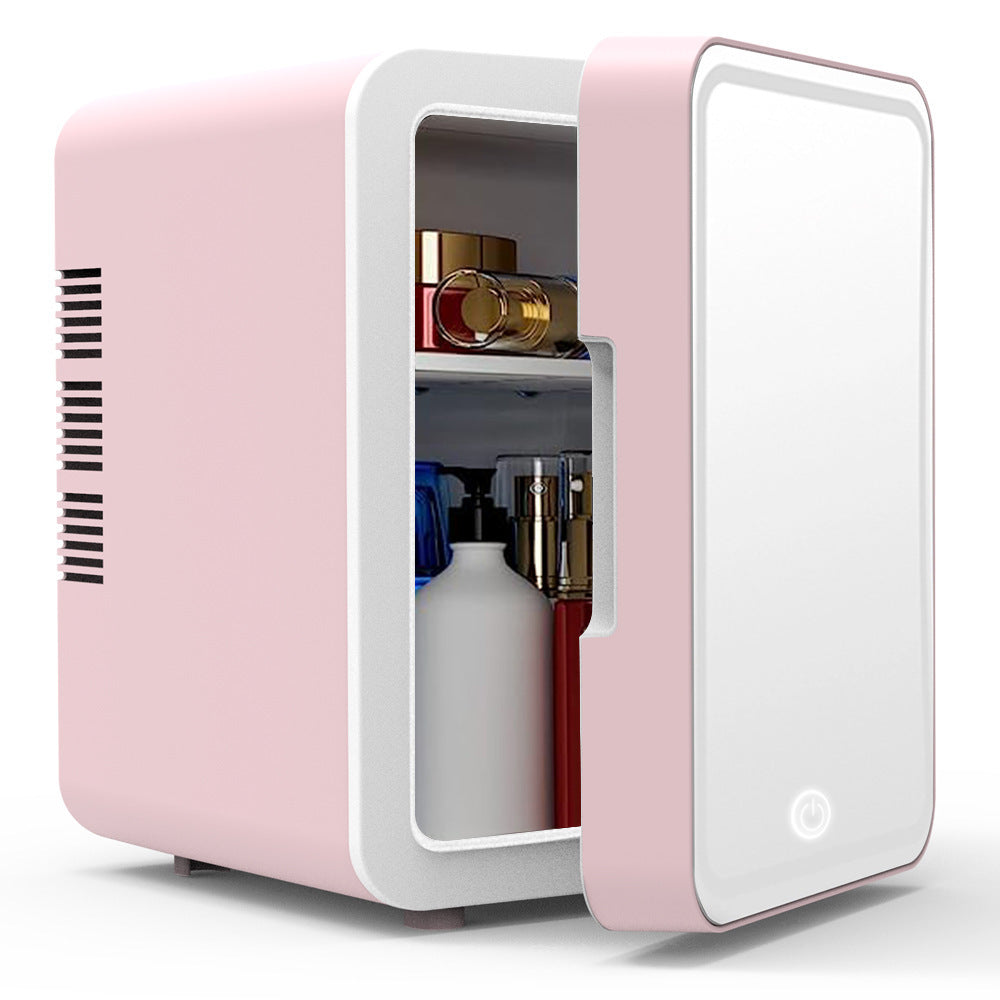 Beauty Refrigerator Makeup Skin Care Products Portable Built-in Light Car Refrigerator Pink Upgraded Version