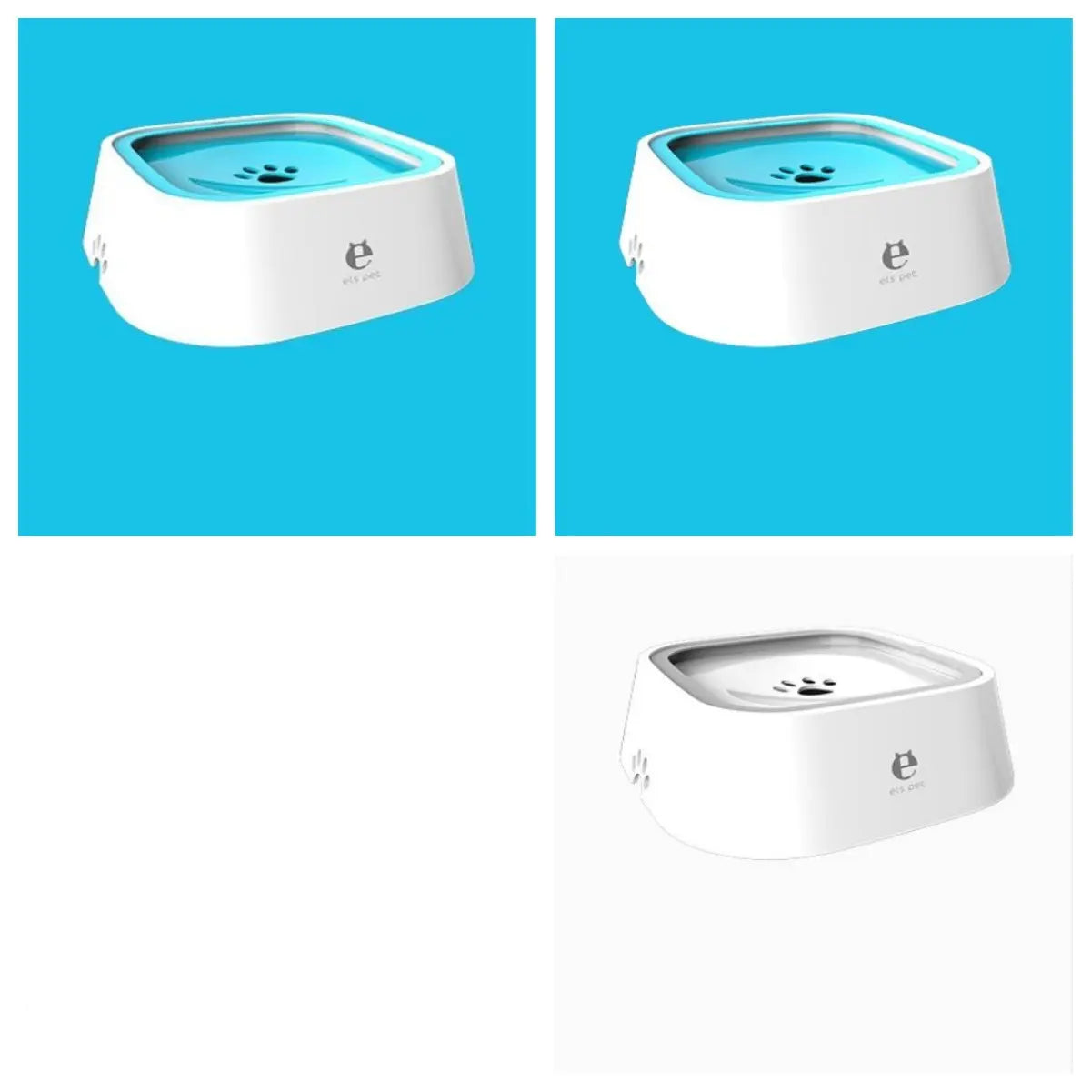 1.5L Cat Dog Water Bowl Carried Floating Bowl 2Blue1White