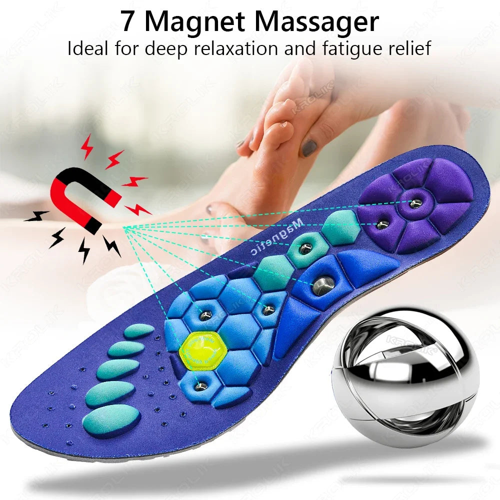 Medical Magnetic Insole Therapy Orthopedic Insoles Massage Foot Weight Loss Shoe Pads