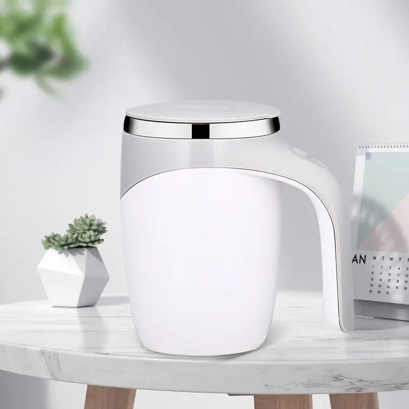 Rechargeable Model Automatic Stirring Cup Coffee White