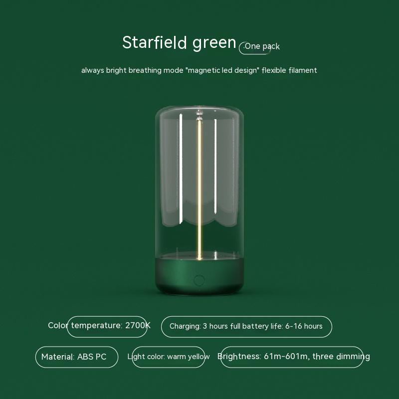 New LED Camping Light Type-c Rechargeable Portable Night Light With High Transparency Green USB