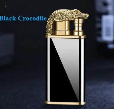Creative Blue Flame Lighter Dolphin Dragon Tiger Business black crocodile 1PCS
