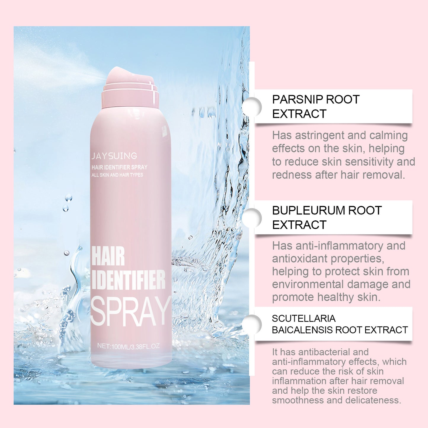 Hair Identifier Spray Set For Face Shaving Moisturizing Spray For Face Shaving