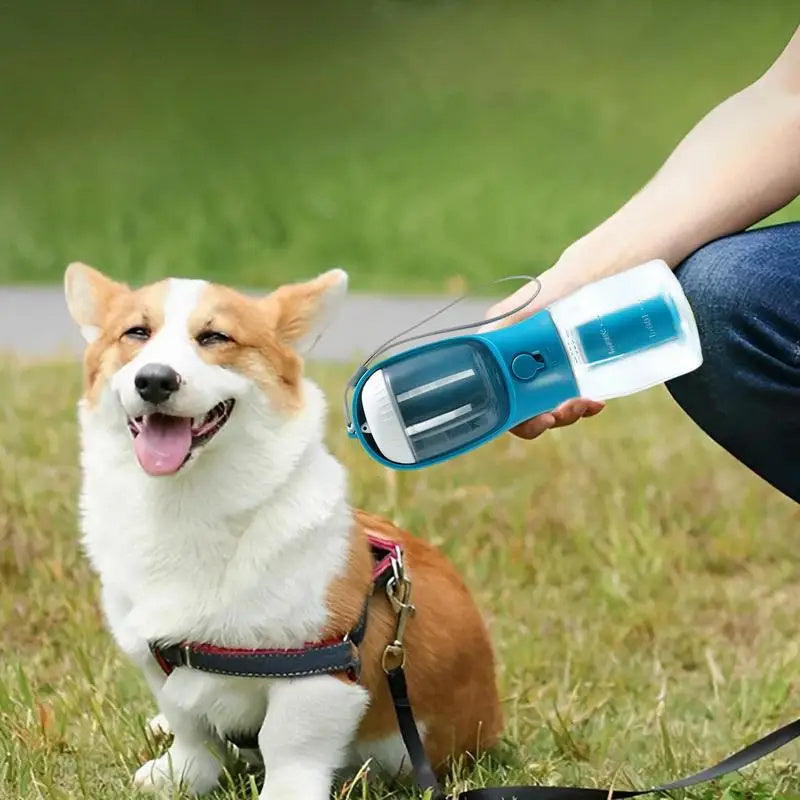 Dog Water Cup Drinking Food Garbage Bag Three-in-one Portable Pet Cups