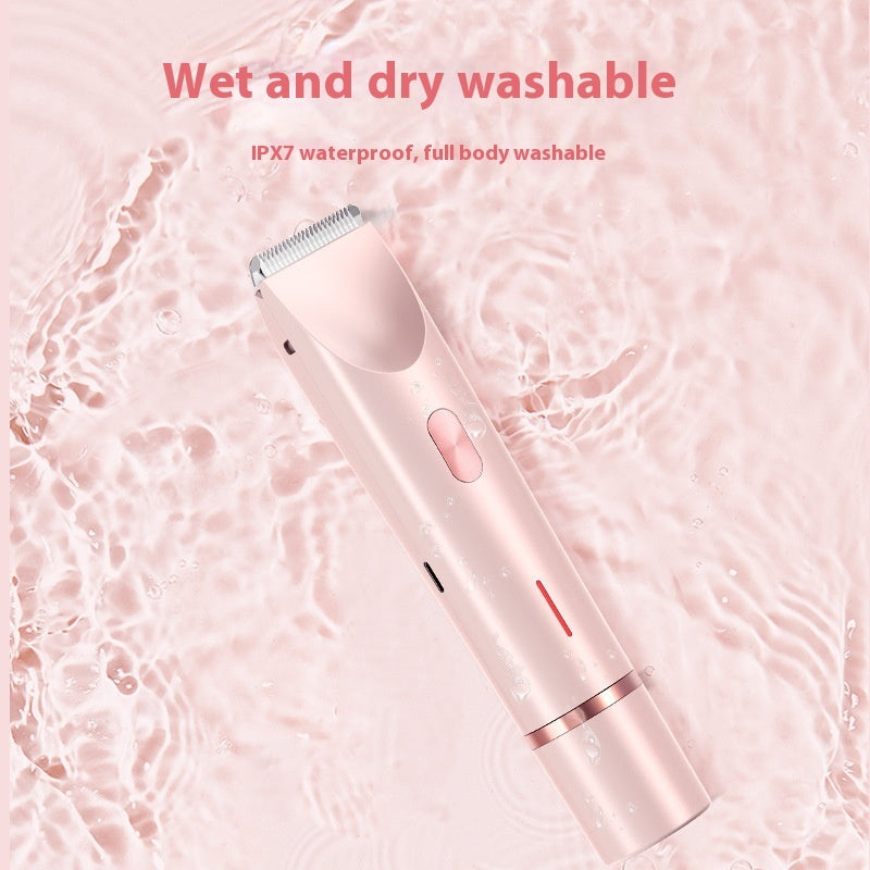2 In 1 Hair Remover Women's Double Head Shaver Private Pubic Electric Razor