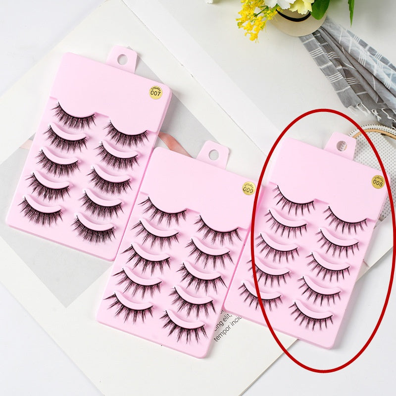 5 Pairs Manga Lashes Korean Makeup Artificial False Eyelashes 5pairs of008