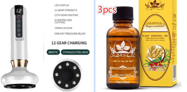 Electric Vacuum Cupping Massager For Body Massage Body Cups White set2 12speed charging A15 USB
