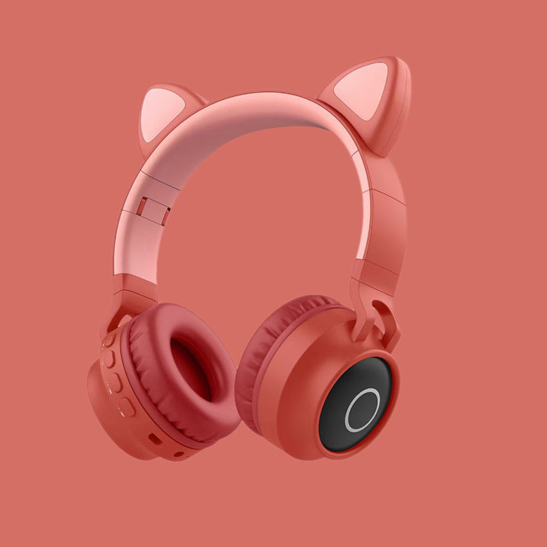 LED Light Cat Ear Headphones Wireless Bluetooth 5.0 Headset Portable With Microphone Best Gift