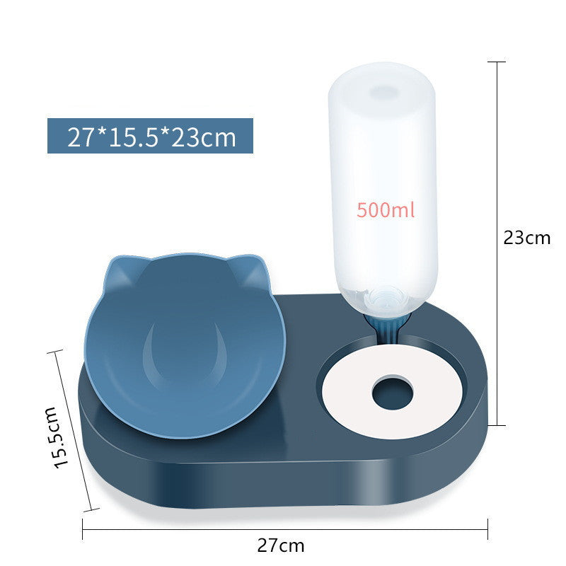 Two-in-One Pet Bowl Water Dispenser Automatic Water Pet Dog Cat Food Bowl