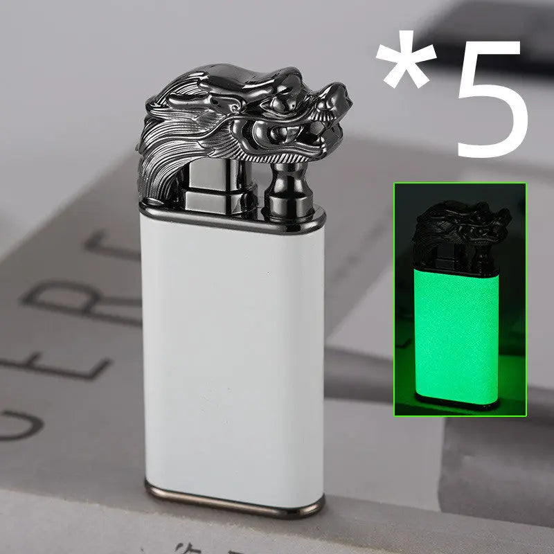 Creative Blue Flame Lighter Dolphin Dragon Tiger Luminous Faucet 5PCS