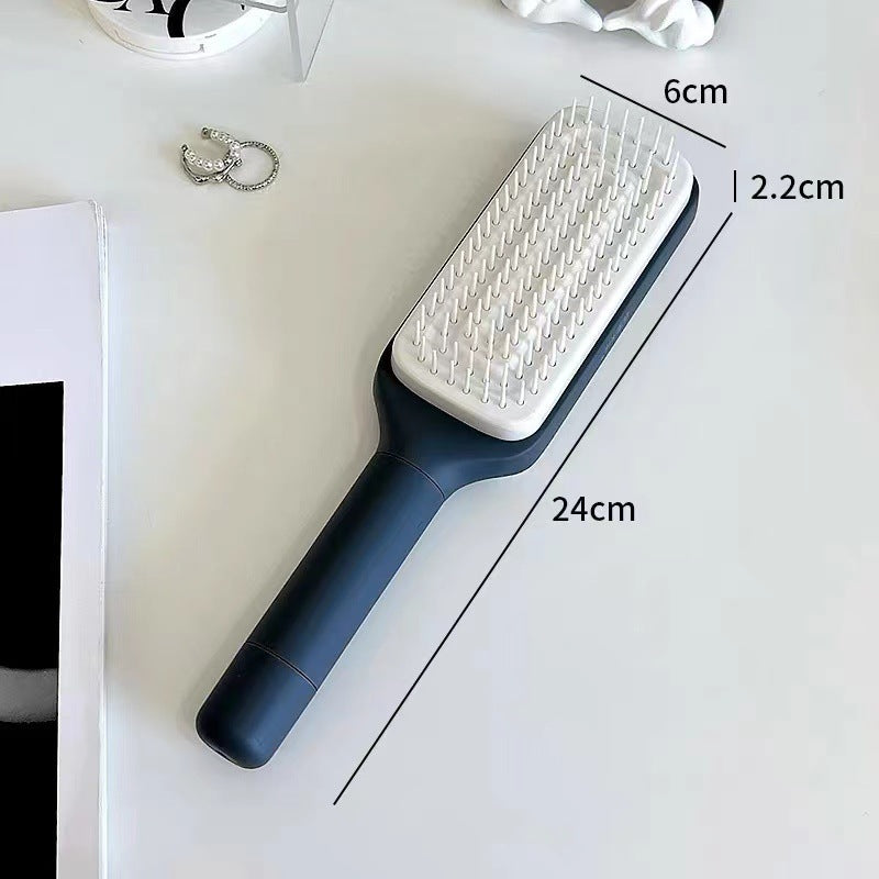 4 In 1 Self Cleaning Hair Brush Lunar Rock Gray