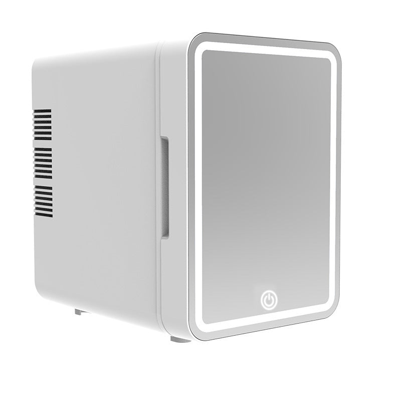 Beauty Refrigerator Makeup Skin Care Products Portable Built-in Light Car Refrigerator White Mirror With Light