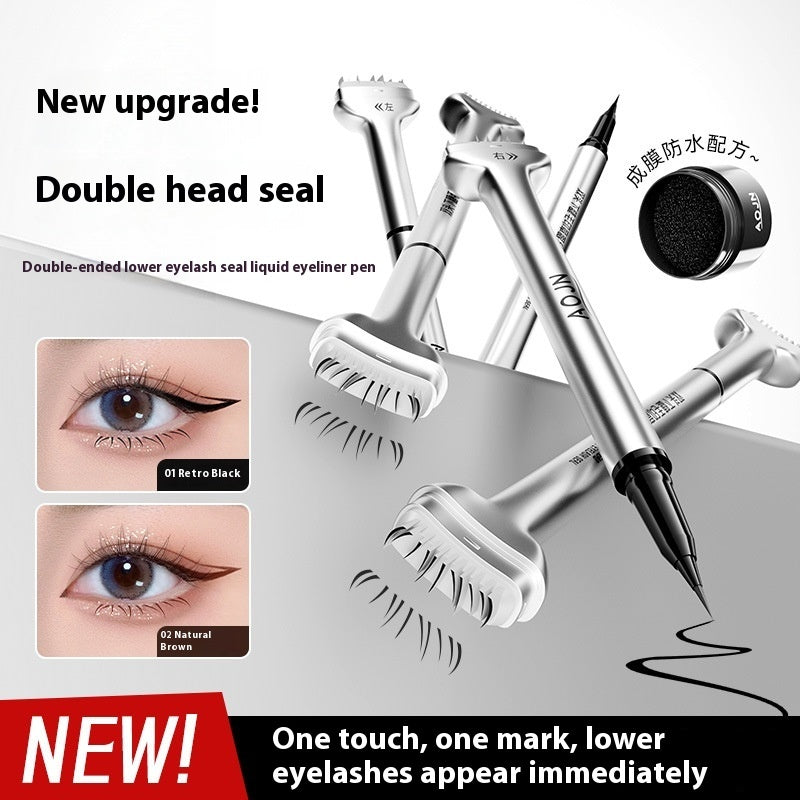 Double-headed Lower Eyelash Stamp Pen Waterproof Long Lasting Eyeliner Beauty Products