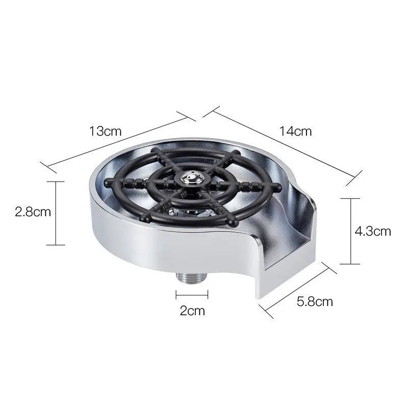 Bar Counter Cup Washer Sink High-pressure Spray Automatic White