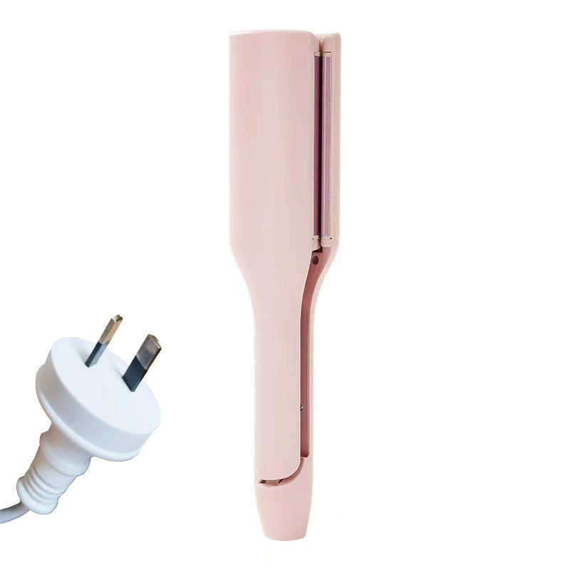 Hair Curling Iron Temperature Adjustable Fast Heating For All Hair Style Pink AU 1PC