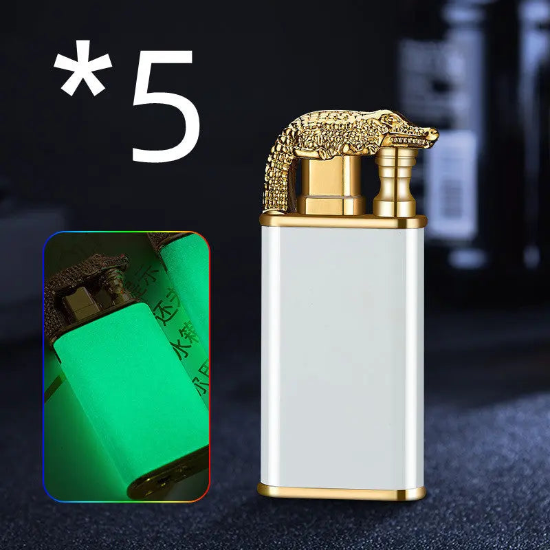 Creative Blue Flame Lighter Dolphin Dragon Tiger Luminous crocodile 5PCS