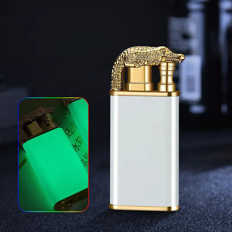 Creative Blue Flame Lighter Dolphin Dragon Tiger Luminous crocodile 1PCS