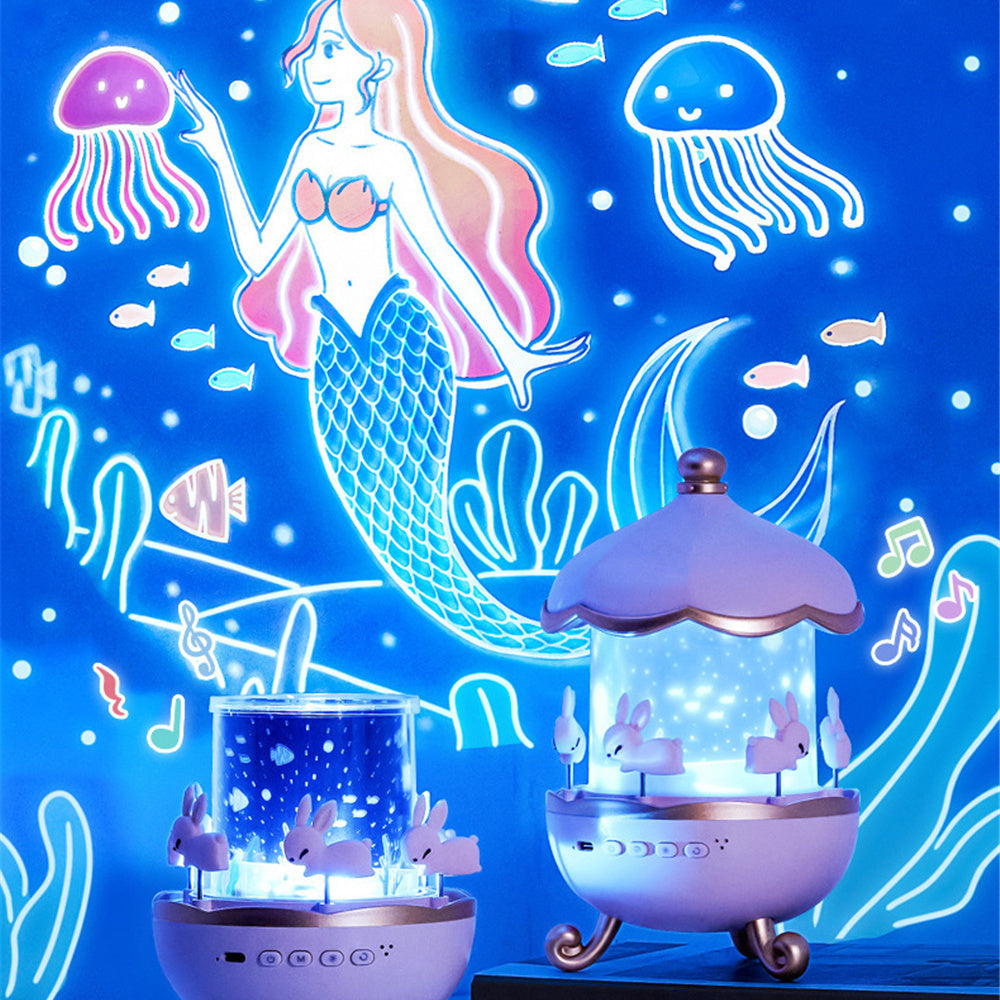 Night Light Projector Kids Nursery Children Room Rechargeable Led Night Lamp