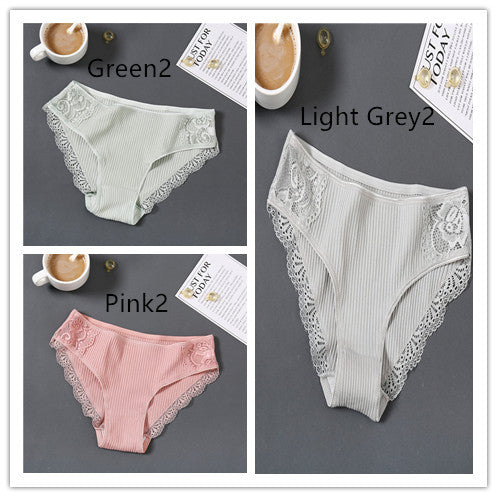 Pure Color Comfortable Plus Size Ladies Soft Underwear 3color set