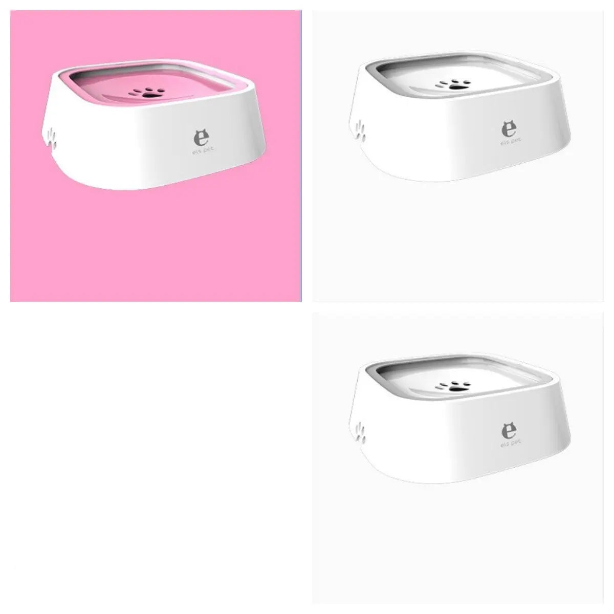 1.5L Cat Dog Water Bowl Carried Floating Bowl 1Pink2White
