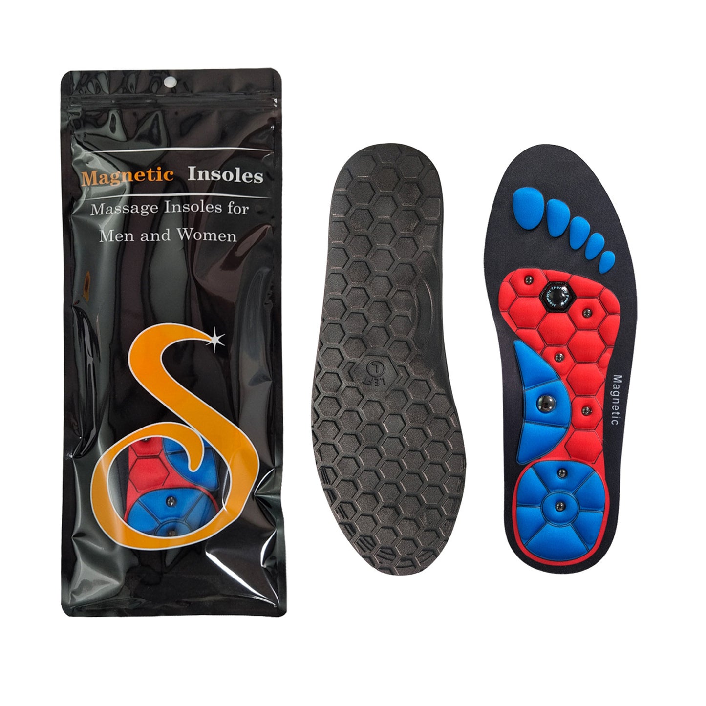 Medical Magnetic Insole Therapy Orthopedic Insoles Massage Foot Weight Loss Shoe Pads