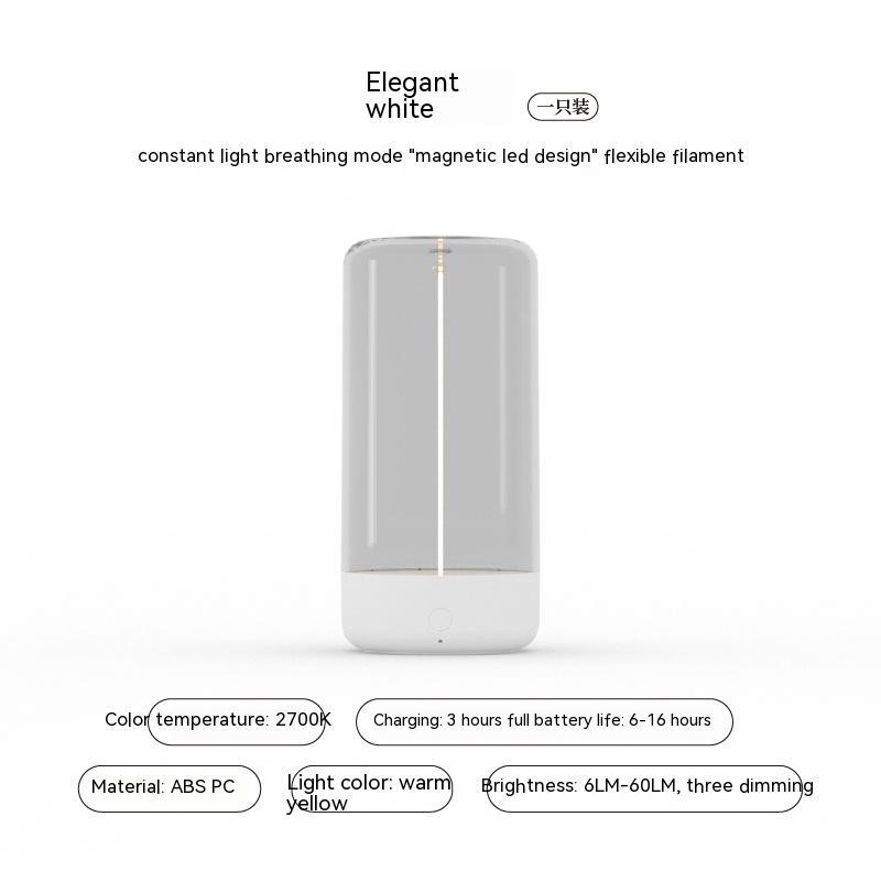 New LED Camping Light Type-c Rechargeable Portable Night Light With High Transparency White USB