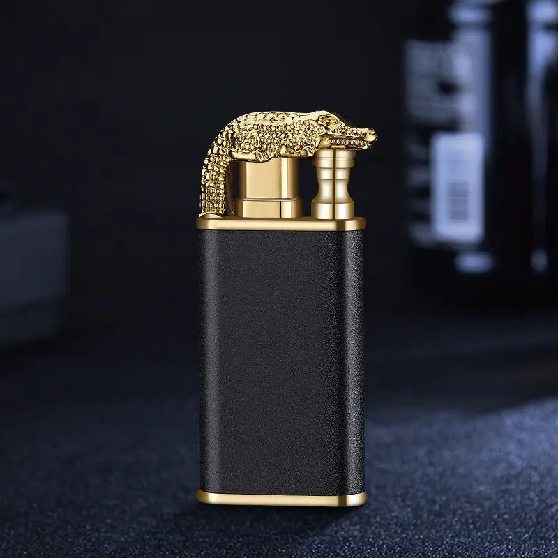 Creative Blue Flame Lighter Dolphin Dragon Tiger Black Scrub Crocodile bk872 1PCS