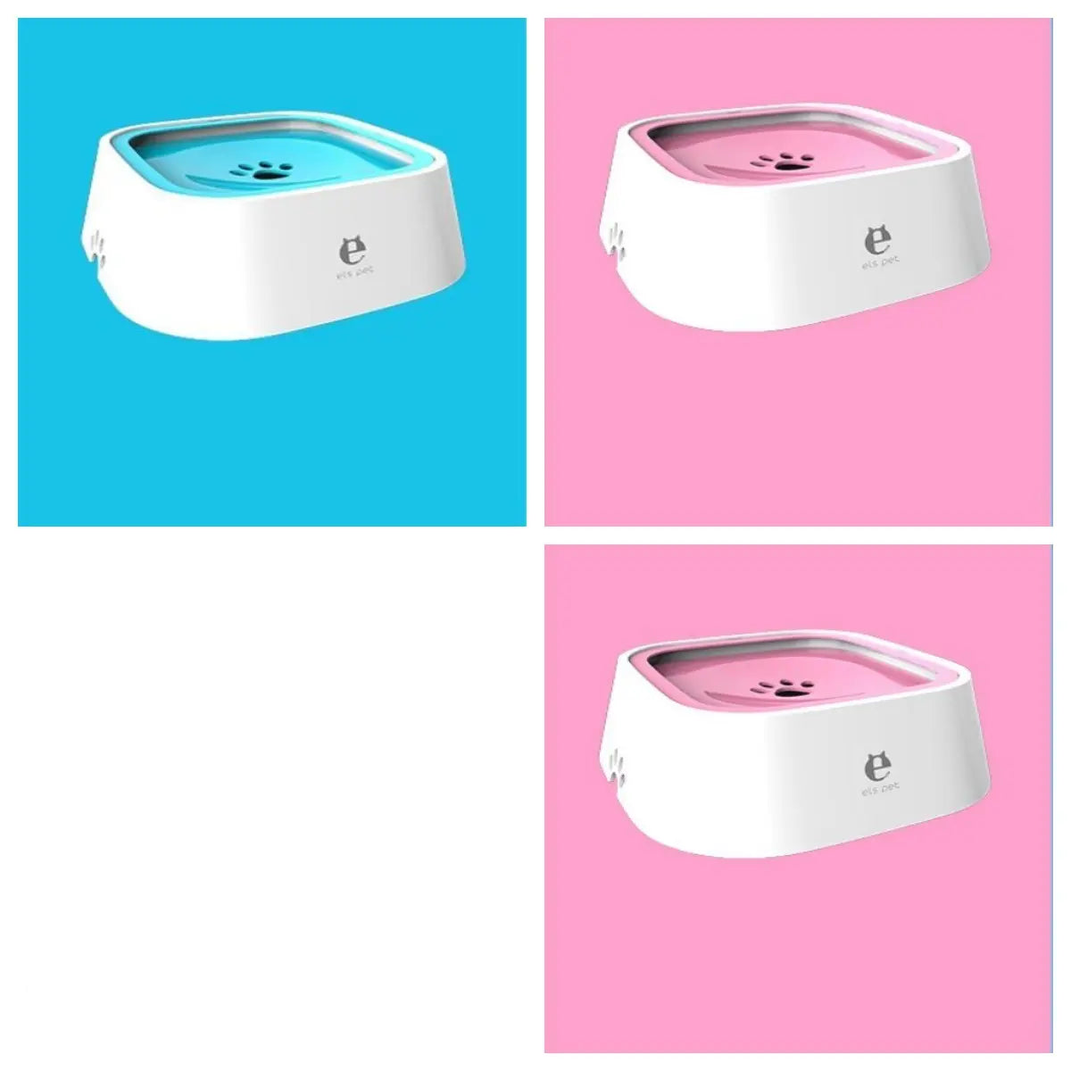 1.5L Cat Dog Water Bowl Carried Floating Bowl 1Blue2Pink