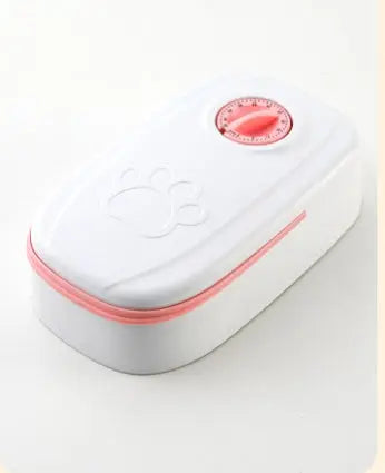Automatic Pet Feeder Smart Food Dispenser For Cats Dogs Pink Single meal